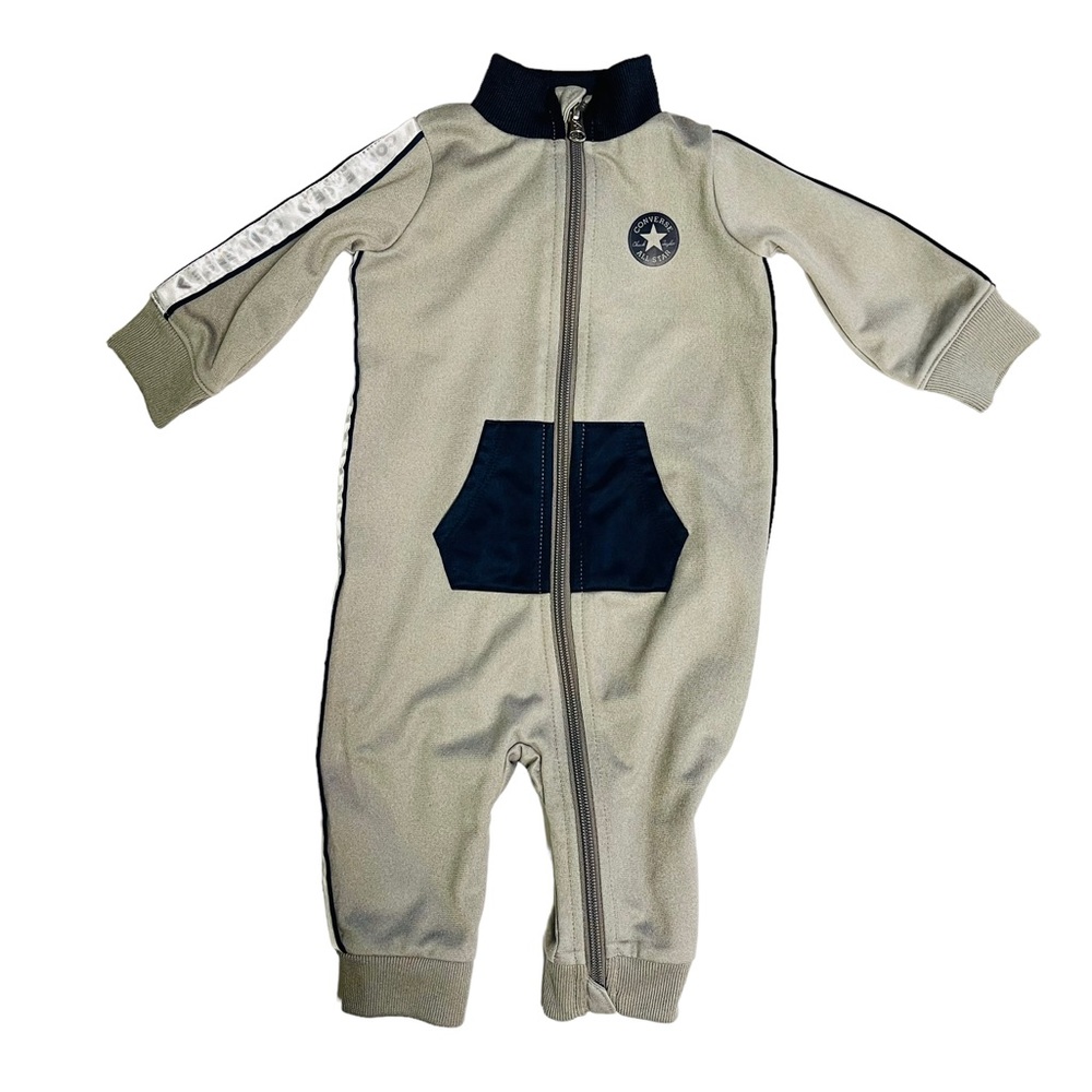Converse 6M baby one piece outfit Chuck Taylor Gray Blue 6 months infant boy